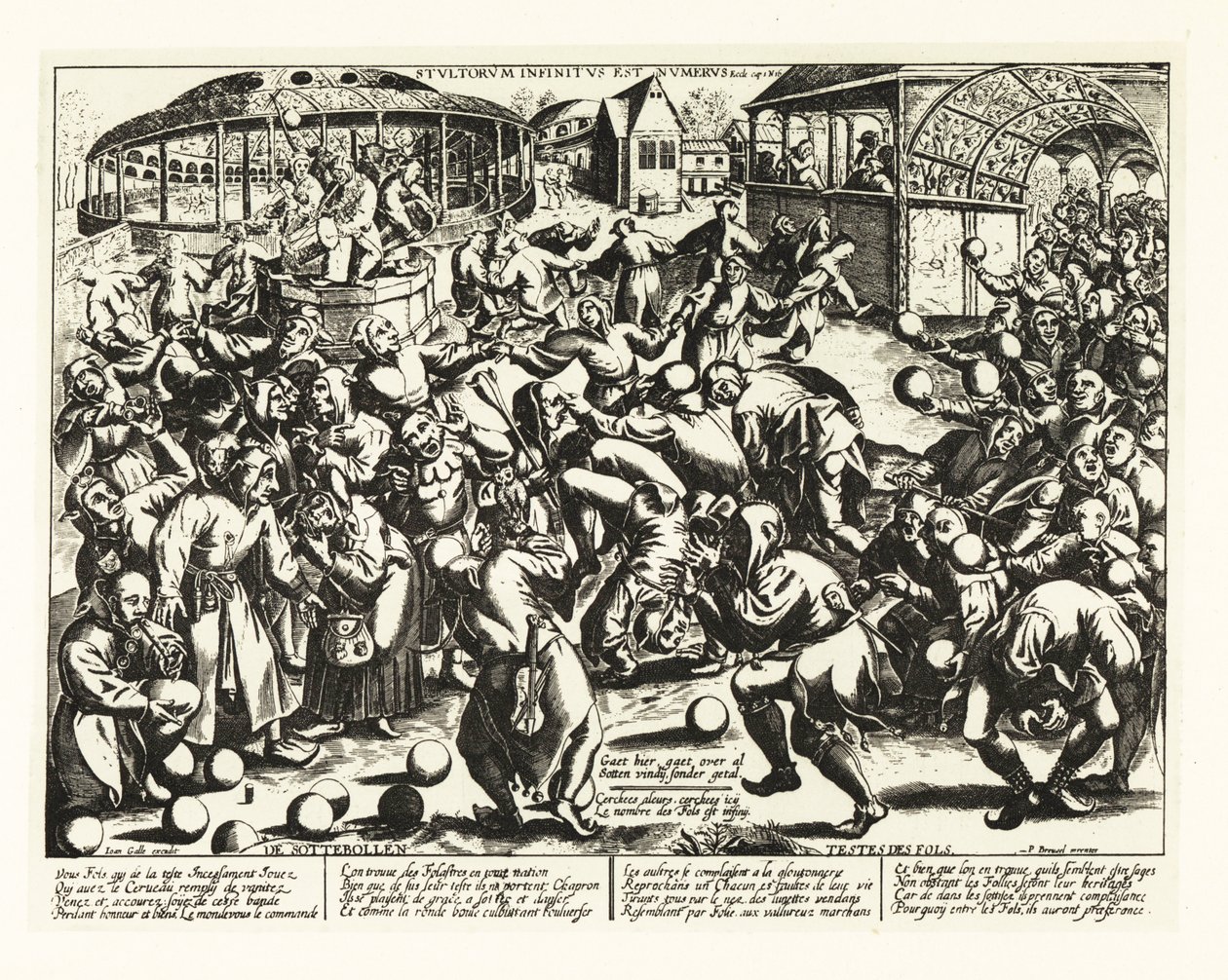 مهرجان الحمقى العصور الوسطى 1906 (ليثوجراف) بواسطة بيتر الأكبر (بعد) Bruegel