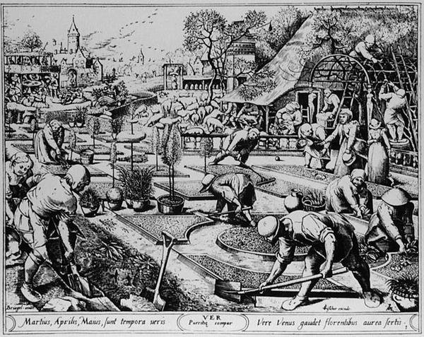 الربيع ، محفور بواسطة فيشر بواسطة بيتر الأكبر (بعد) Bruegel