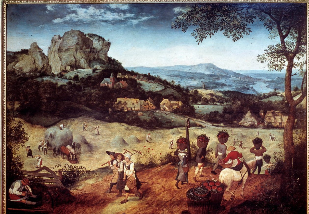 رسم نقل القش بواسطة بيتر بروغل (أو بروجيل أو بروجيل أو بروغيل) الأكبر (1525-1569) القرن السادس عشر ، المعرض الوطني ، براغ بواسطة بيتر بروغل الأكبر