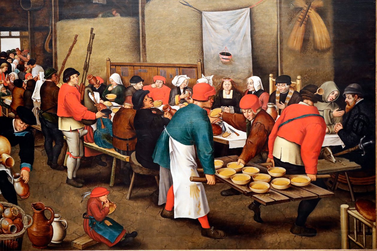 متحف إيفورا. بروغيل ، بيتر الأصغر (1564-1638). وليمة الزفاف (أو زفاف الفلاحين) بواسطة بيتر الأصغر Bruegel