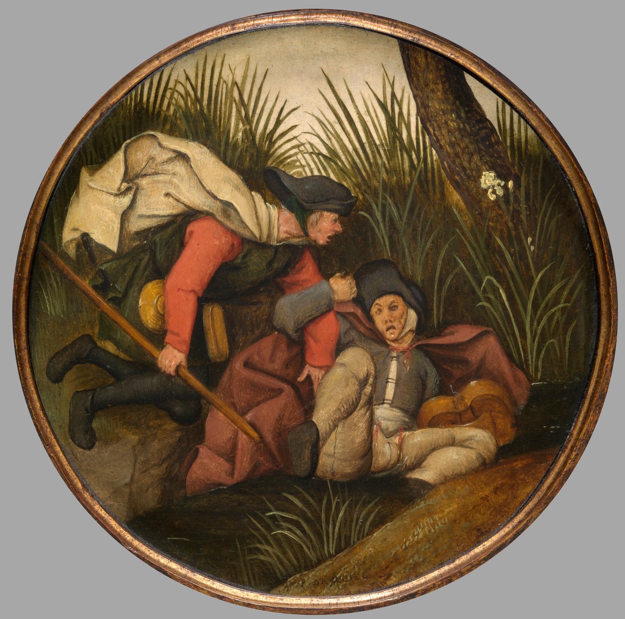 إذا كان المكفوفين يقودون المكفوفين ، يجب أن يسقط كلاهما في الخندق ، حوالي 1594 (زيت على اللوح) بواسطة بيتر الأصغر Bruegel