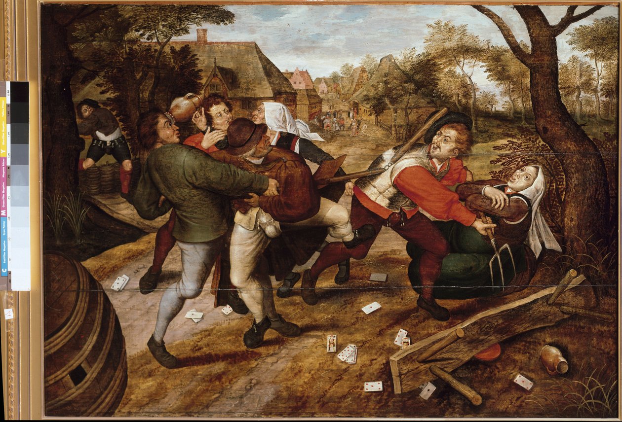 قتال الفلاحين (الرسم بواسطة بيتر الأصغر Bruegel