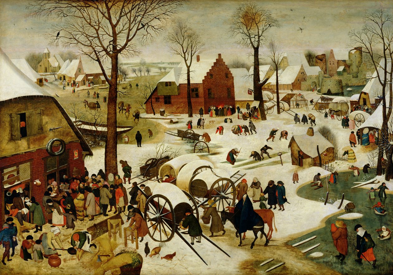 التعداد في بيت لحم (زيت على لوحة) بواسطة بيتر الأصغر Bruegel