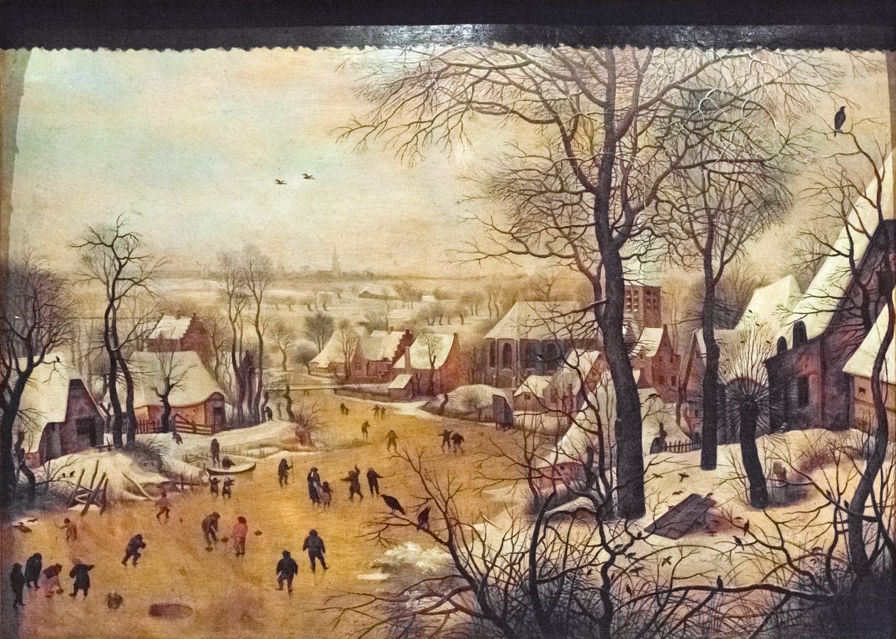 المناظر الطبيعية الشتوية مع المتزلجين بواسطة بيتر الأصغر Bruegel