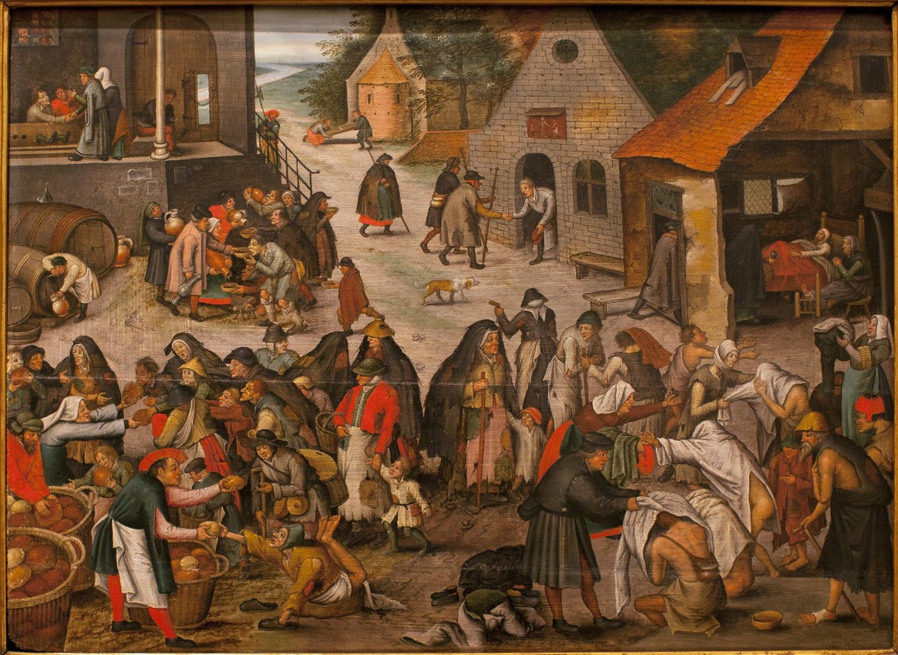 أعمال النعمة - رسم بيتر بروغل الشاب ، ديت Brueghel d