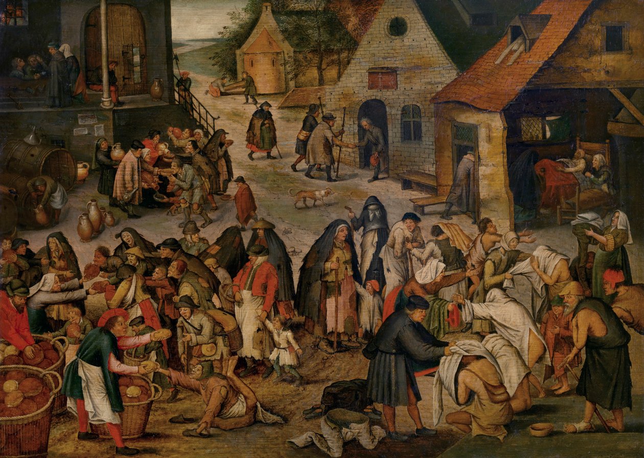 أعمال الرحمة (زيت على لوح) بواسطة بيتر الأصغر Bruegel