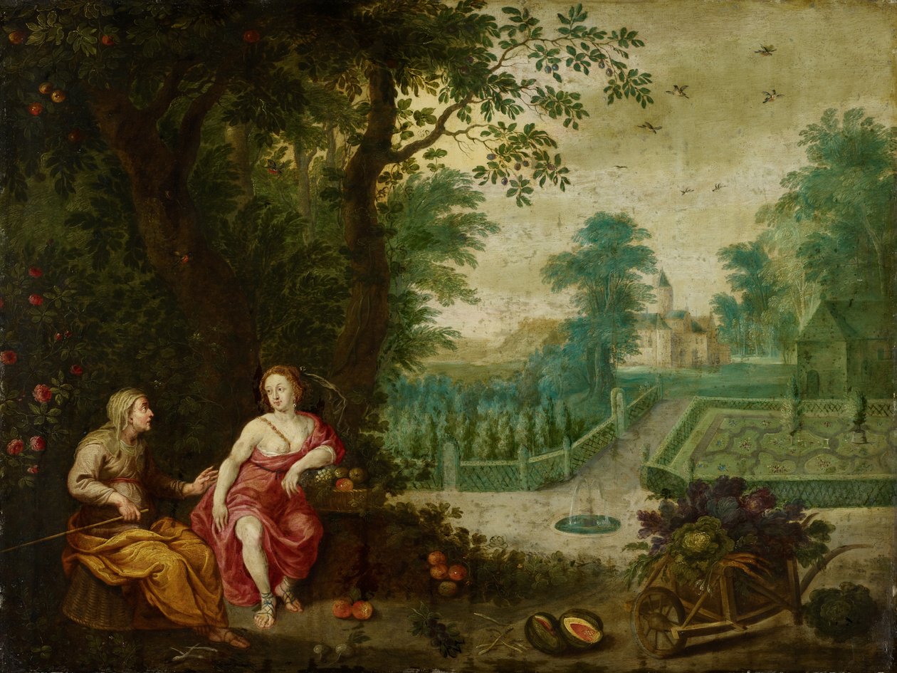 Vertumnus و Pomona (زيت على النحاس) بواسطة بيتر فان أفونت