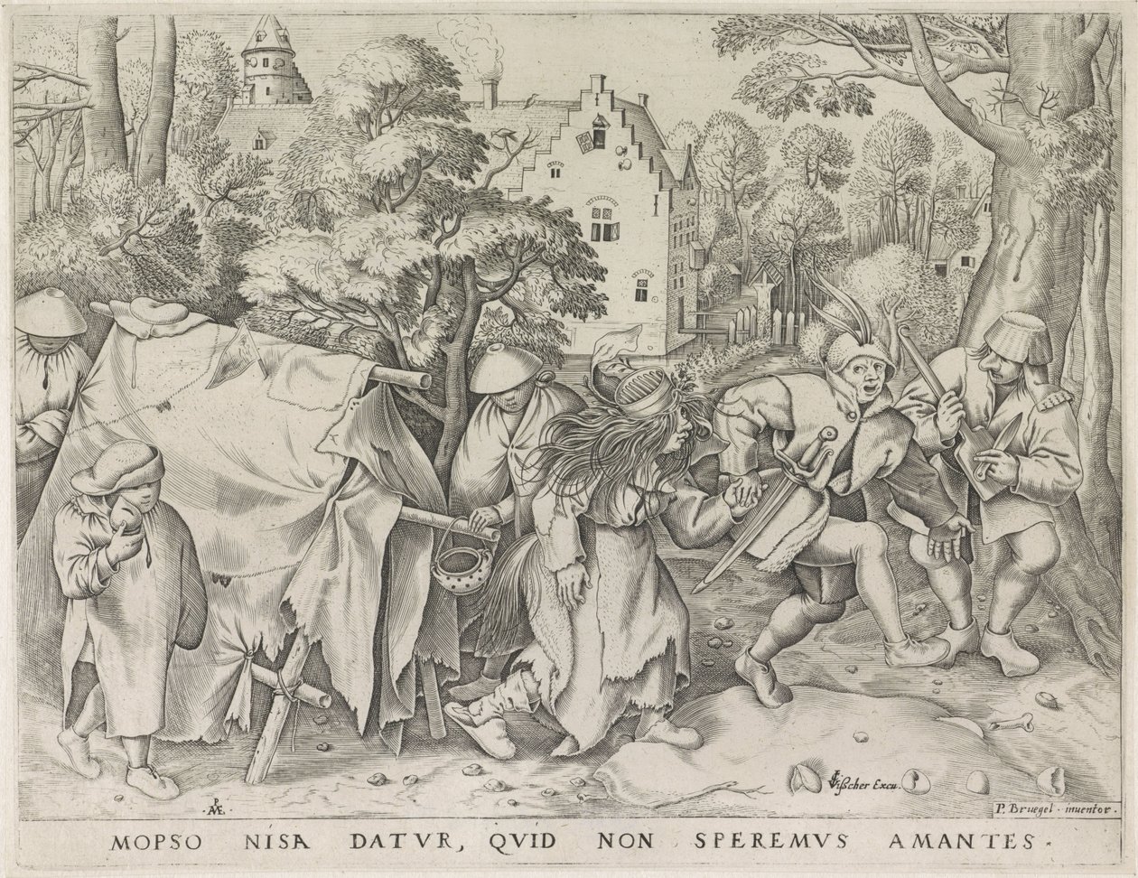 Vuile bruid of de burlift van Mopsus en Nisa (العنوان على الكائن) بواسطة بيتر فان دير هايدن