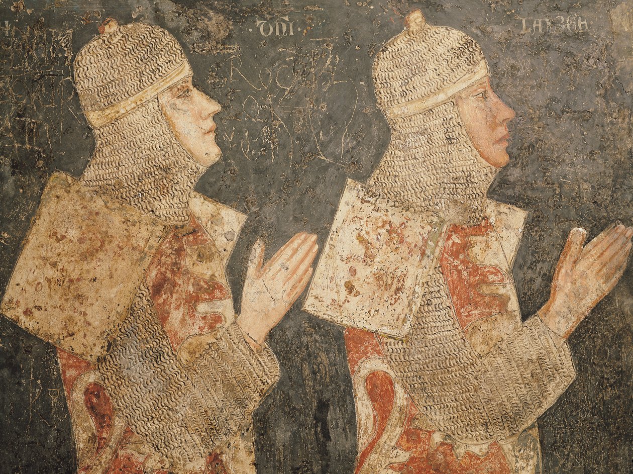 اثنان من الصليبيين من عائلة Minutolo ، من Cappella Minutolo بواسطة بيترو كافاليني