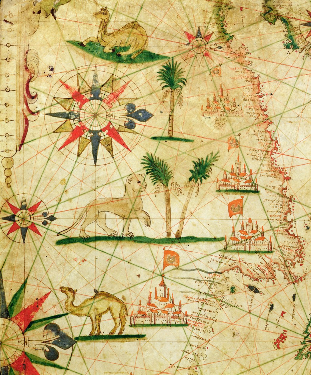 الساحل الشمالي لأفريقيا ، من أطلس بحري ، 1651 (حبر على رق) (التفاصيل من 330922) بواسطة بيترو جيوفاني بونيس