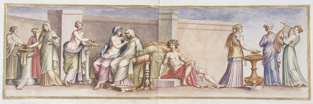 MS Gen 1496 Plate XLI Aldobrandini Wedding، 1674 بواسطة بيترو سانتي بارتولي