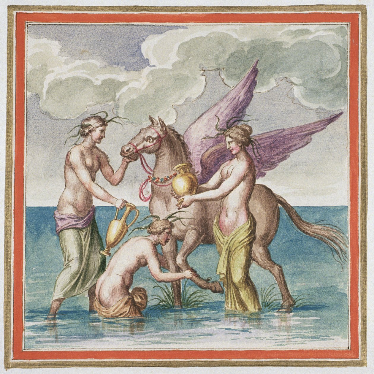 Ms Gen 1496 Plate XXX Pegasus، 1674 بواسطة بيترو سانتي بارتولي