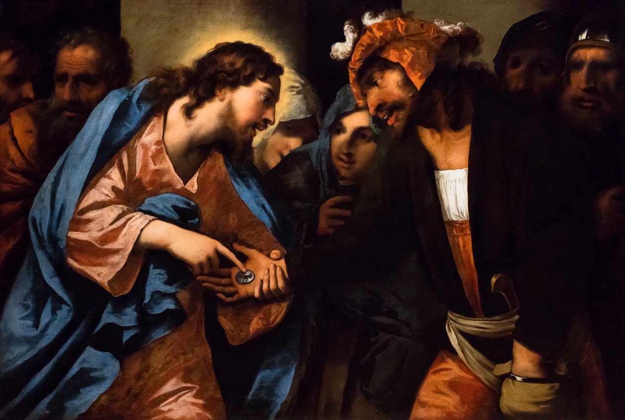 دفع الجزية، حوالي عام 1650/60 (زيت على قماش) بواسطة بيترو (1605 78) ديلا فيكيا