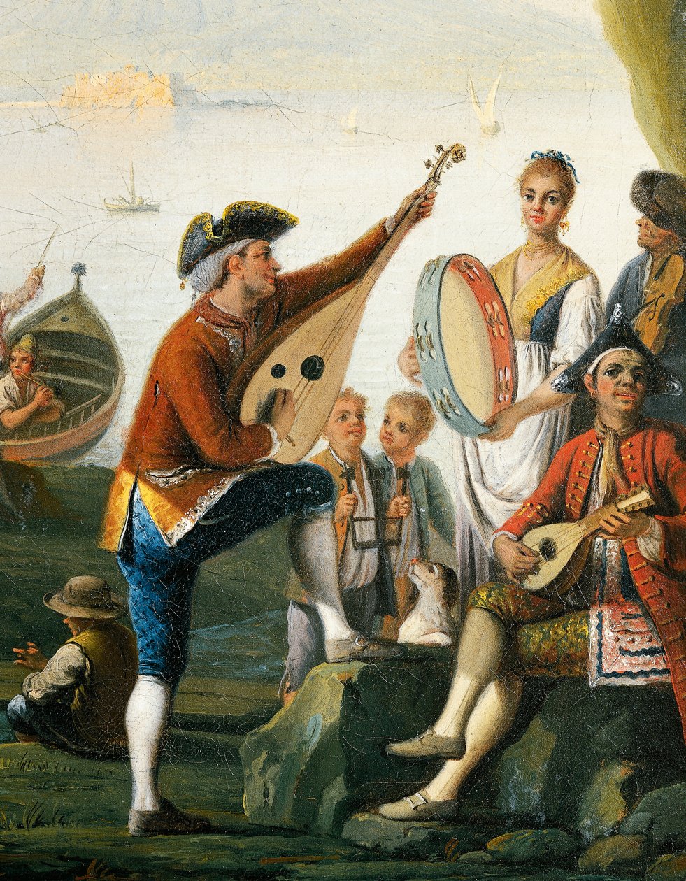 Scenes of Everyday life in a Cave in Posillipo, by Pietro Fabris, detail بواسطة بيترو فابريس