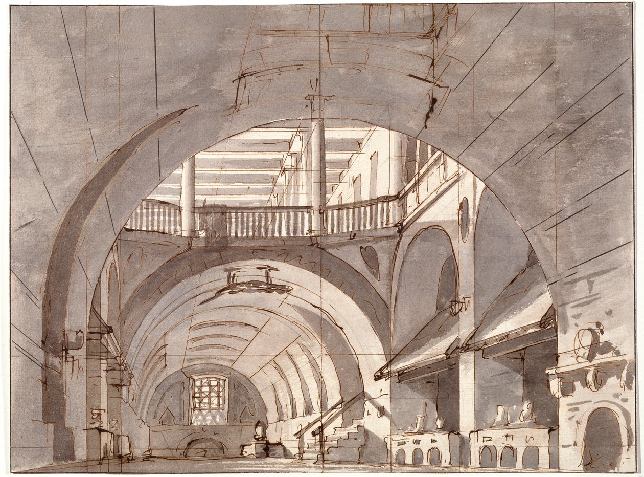 تصميم المسرح لمسرحية ، 1800s. بواسطة بيترو غونزاغا