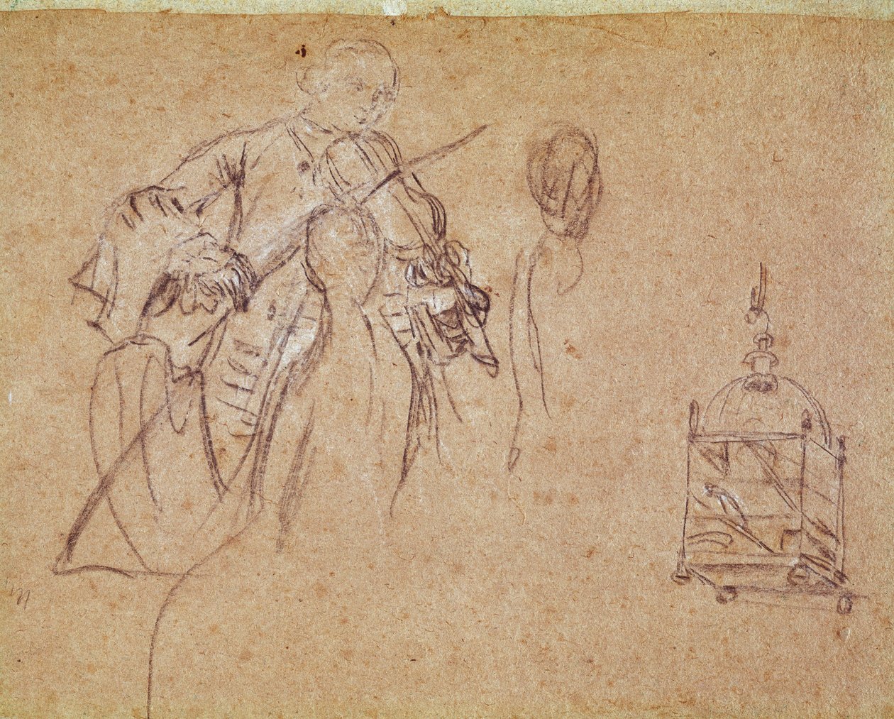 عازف كمان (عازف كمان) رسم بييترو لونجي (1702-1785) البندقية ، متحف كورير بواسطة بيترو لونغي