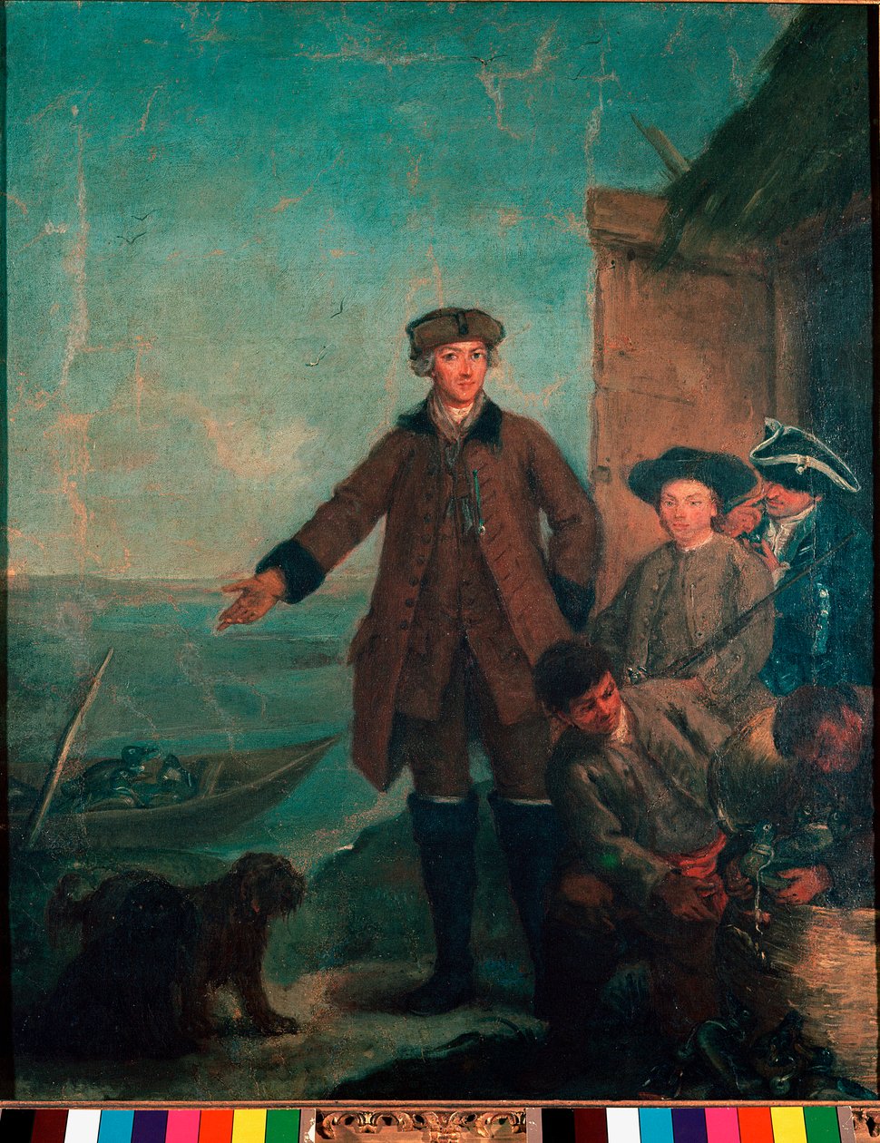 صيد البط في البحيرة رسم بييترو لونجي (1702-1785) 1765-1770 صن. 61x50 سم فينيسيا بيناكوتيكا كويريني ستامباليا بواسطة بيترو لونغي