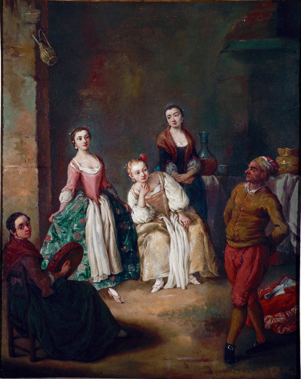 La forlane (La furlana), a popular dance of the Venice region. Painting by Pietro Longhi (1702-1785) 1750 Sun. 62x51 cm Ca 