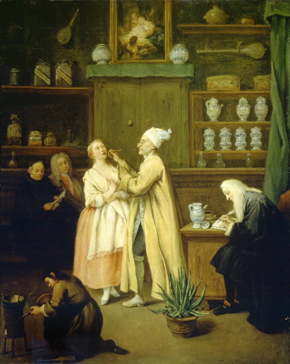 الصيدلي، ج.1752 (زيت على قماش) بواسطة بيترو لونغي