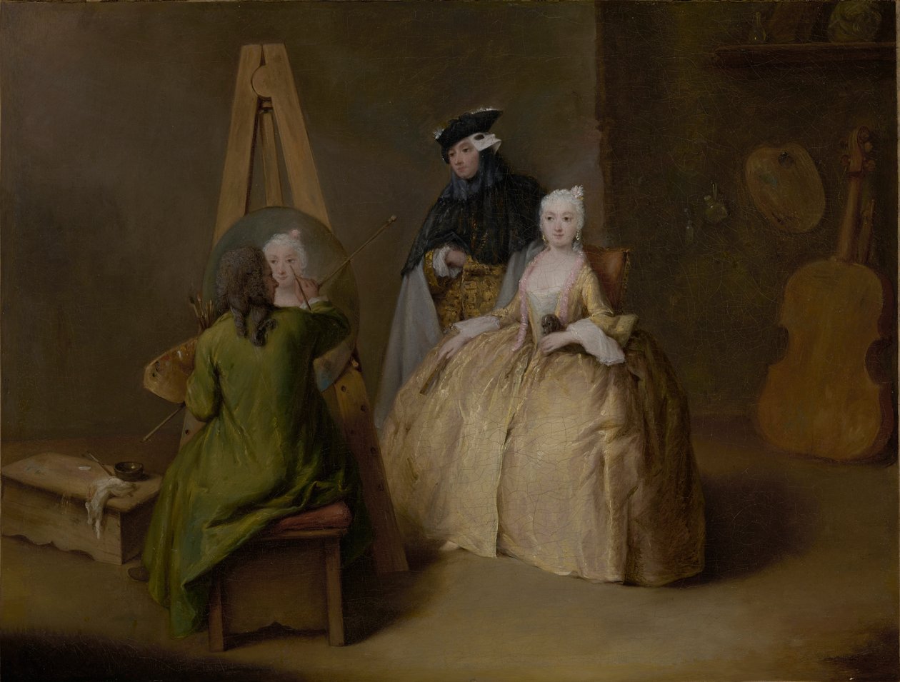الرسام في مرسمه ، 1741-417 بواسطة بيترو لونغي