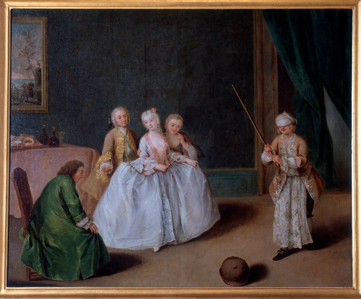 The game of the pot (Painting, c.1760) بواسطة بيترو لونغي