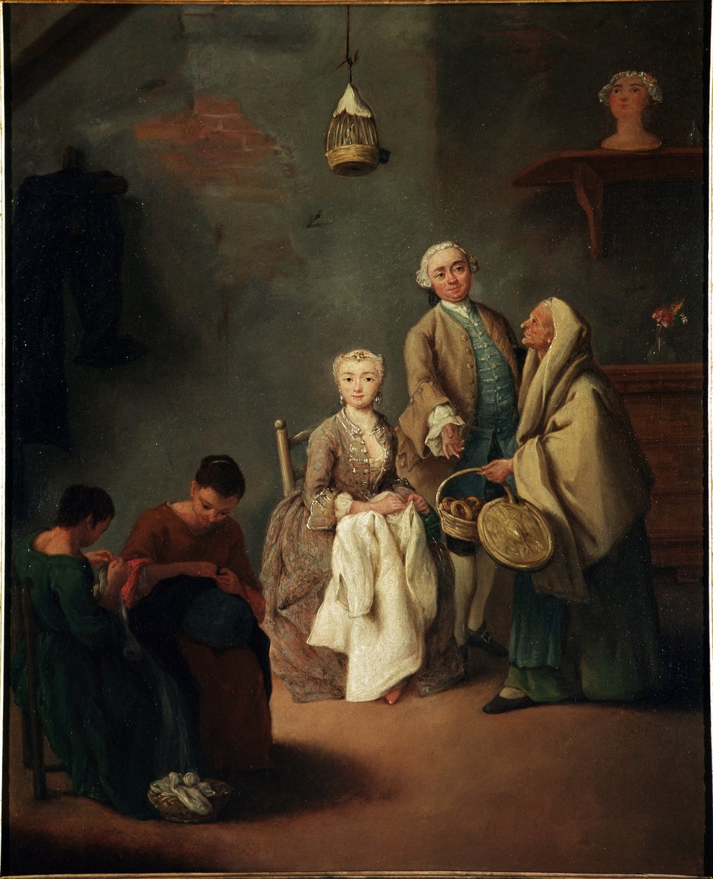 لوحة مدرسة العمل لبييترو لونجي (1702-1785) 1752 خافت 62x50 سم فينيسيا ، كا ريزونيكو ، ن 1302 بواسطة بيترو لونغي
