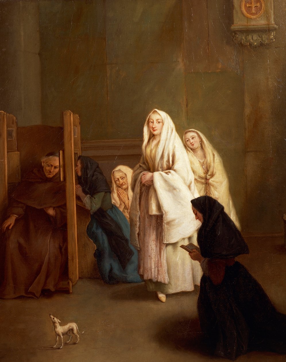 الأسرار السبعة: اعتراف لبيترو لونجي (1701-1785) ، زيت على قماش ، 61 × 50 سم ، قبل 1755-1757 ، بواسطة بيترو لونغي