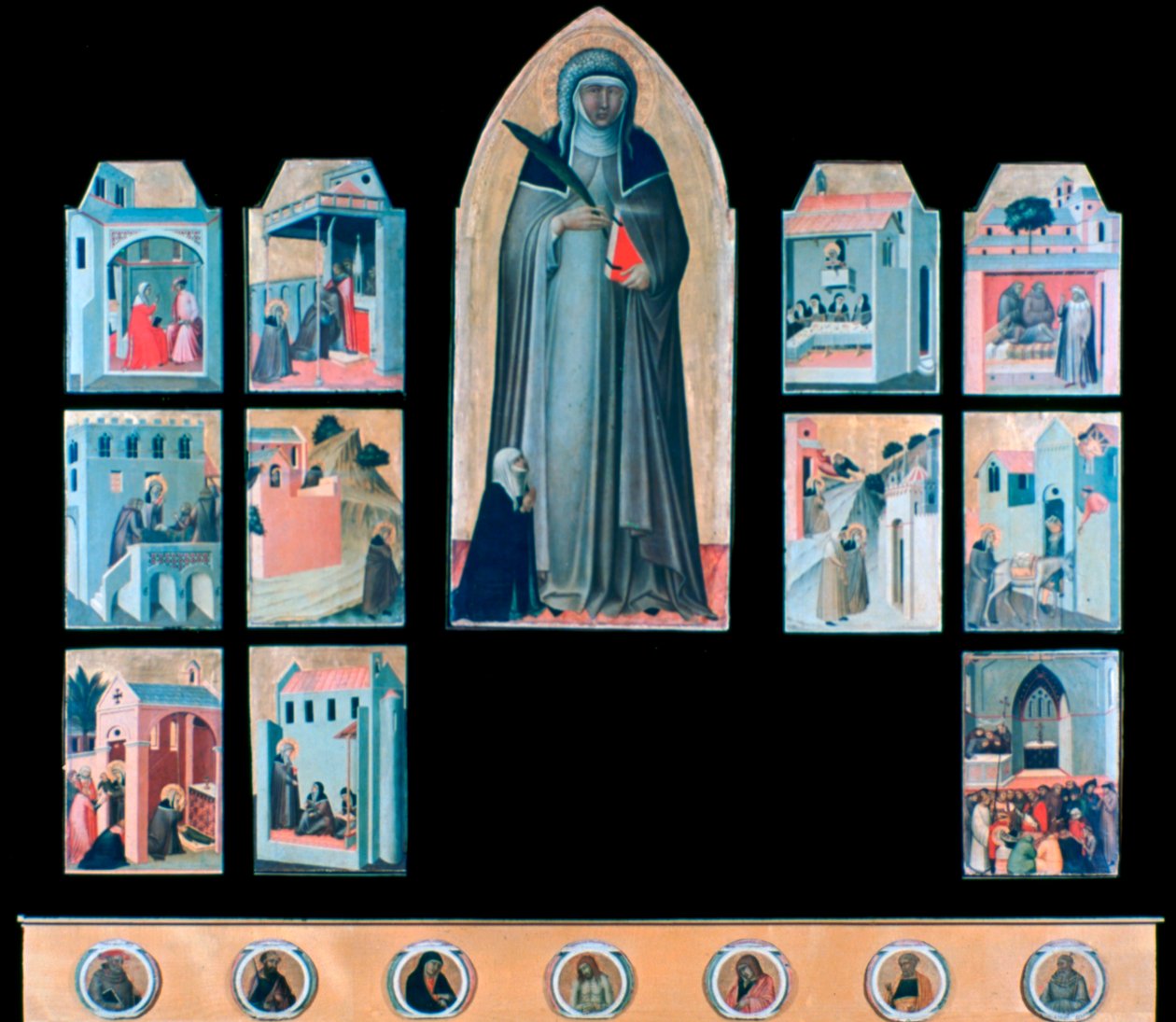 التواضع المبارك و 11 قصة من حياتها ، c1306-1348 بواسطة بيترو لورينزيتي
