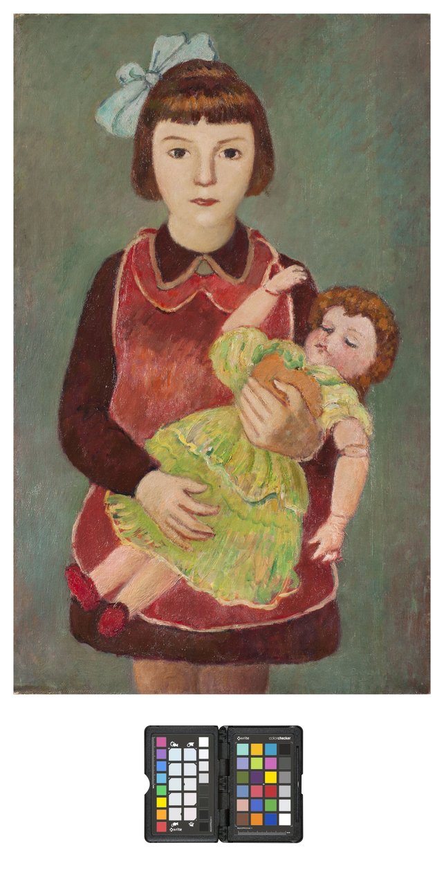 فتاة صغيرة مع دمية ، 1928 بواسطة بيترو ماروسيغ