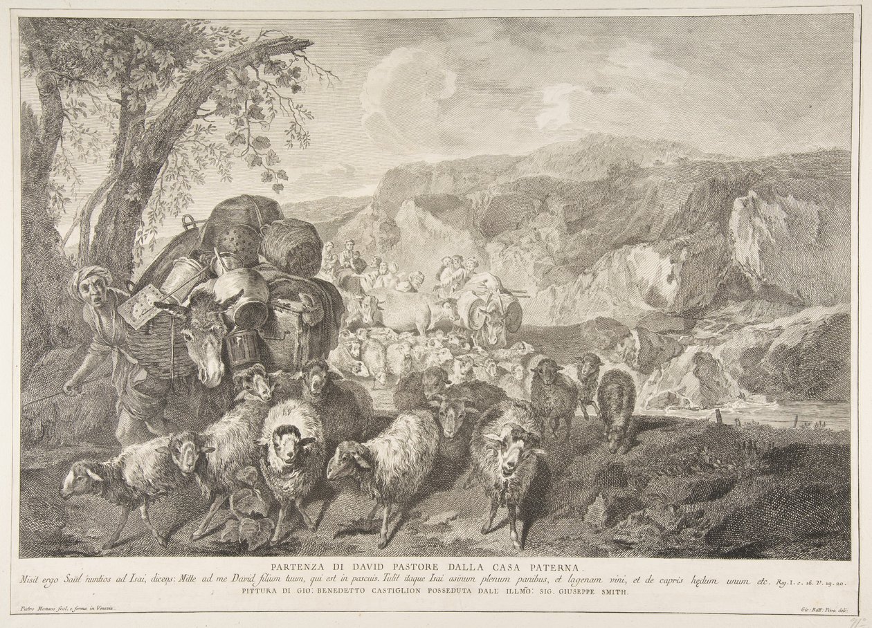 نياحة داود الراعي من بيت أبيه بارتنزا دي ديفيد ... ، 1743-1763. بواسطة بيترو موناكو
