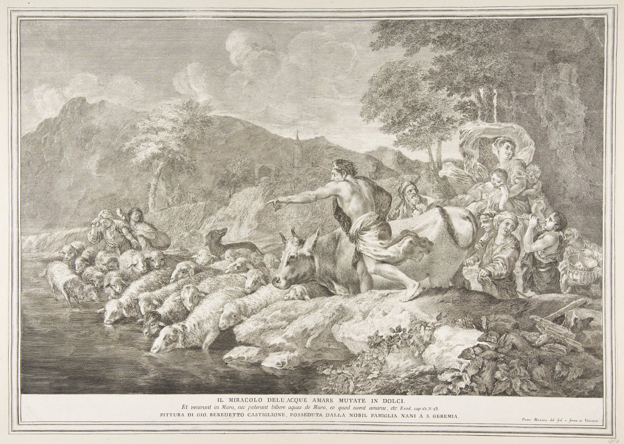 جعلت معجزة الماء المر الحلو Il Miracolo delle Acque Bare Mutate في Dol ... ، 1743-63. بواسطة بيترو موناكو