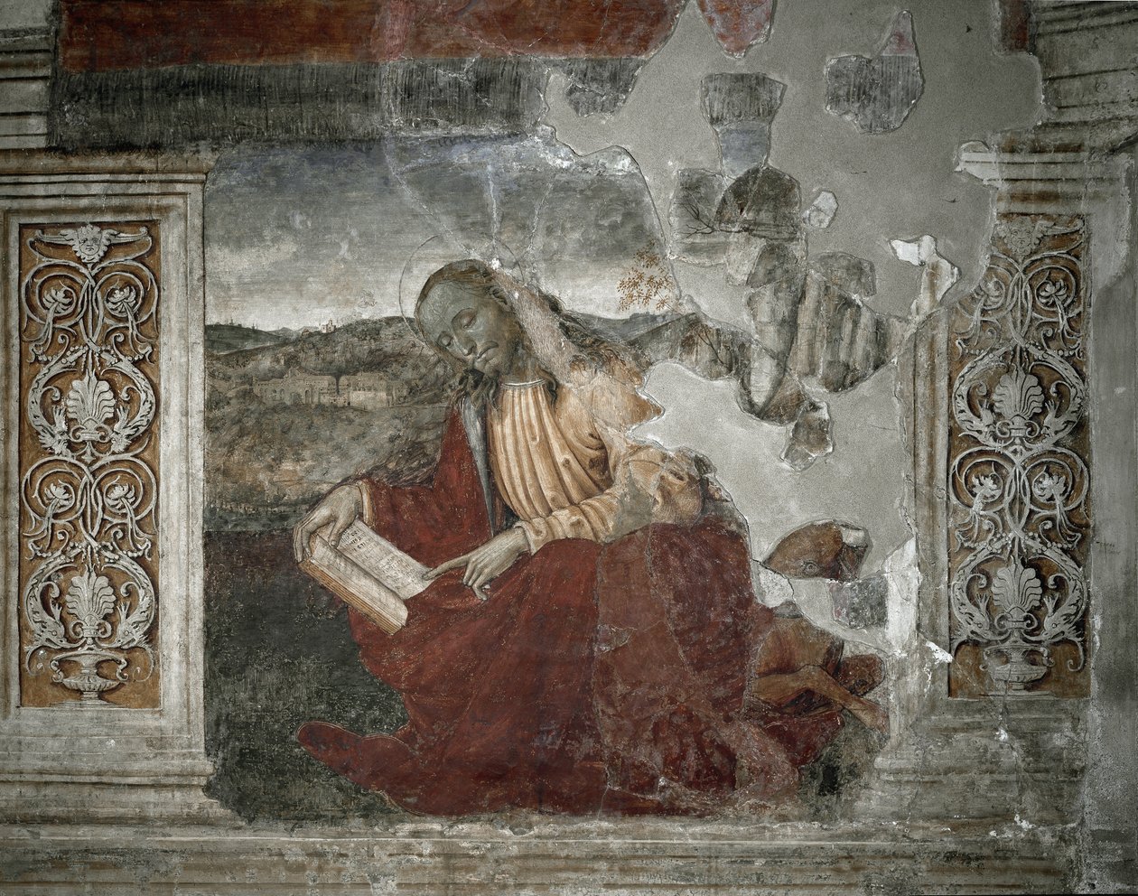 القديس لوقا الإنجيلي (Fresco بواسطة بيترو بيروجينو