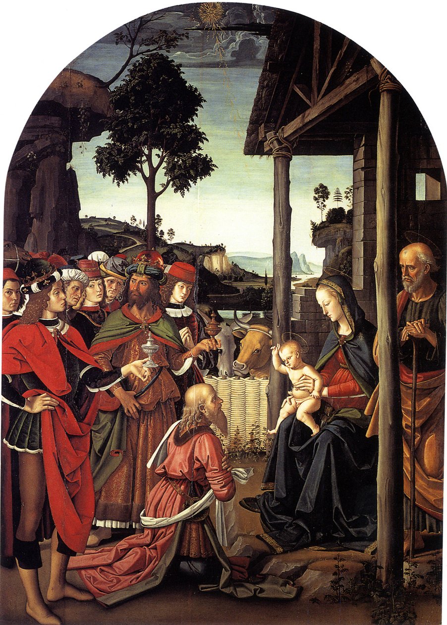 عشق المجوس ، كاليفورنيا. 1470-1480 بواسطة بيترو بيروجينو