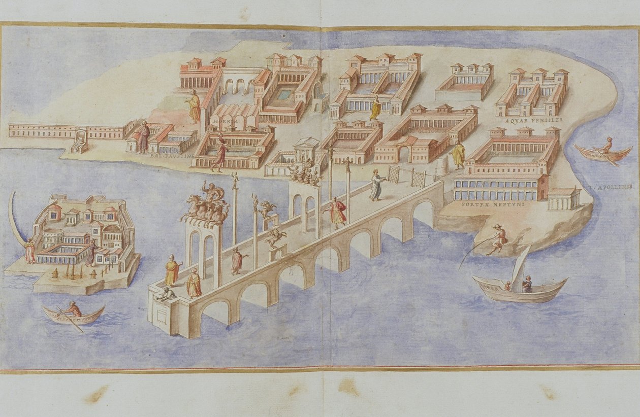 MS Gen 1496 Harbour Scene ، 1674 بواسطة بيترو سانتي بارتولي