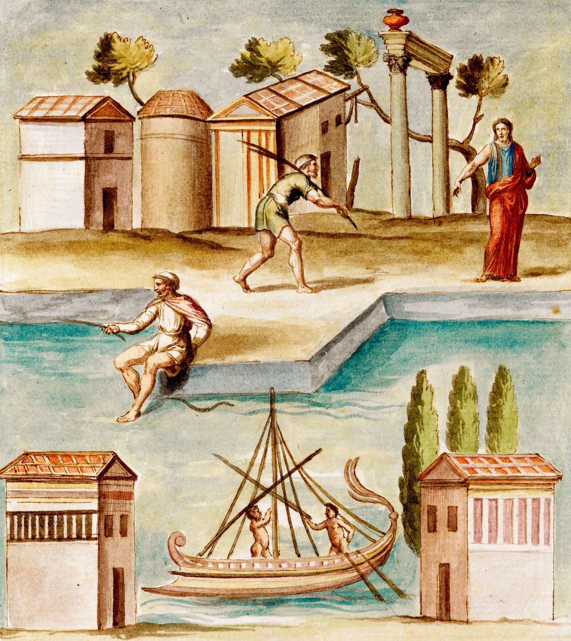 MS Gen 1496 Harbour Scene ، 1674 بواسطة بيترو سانتي بارتولي