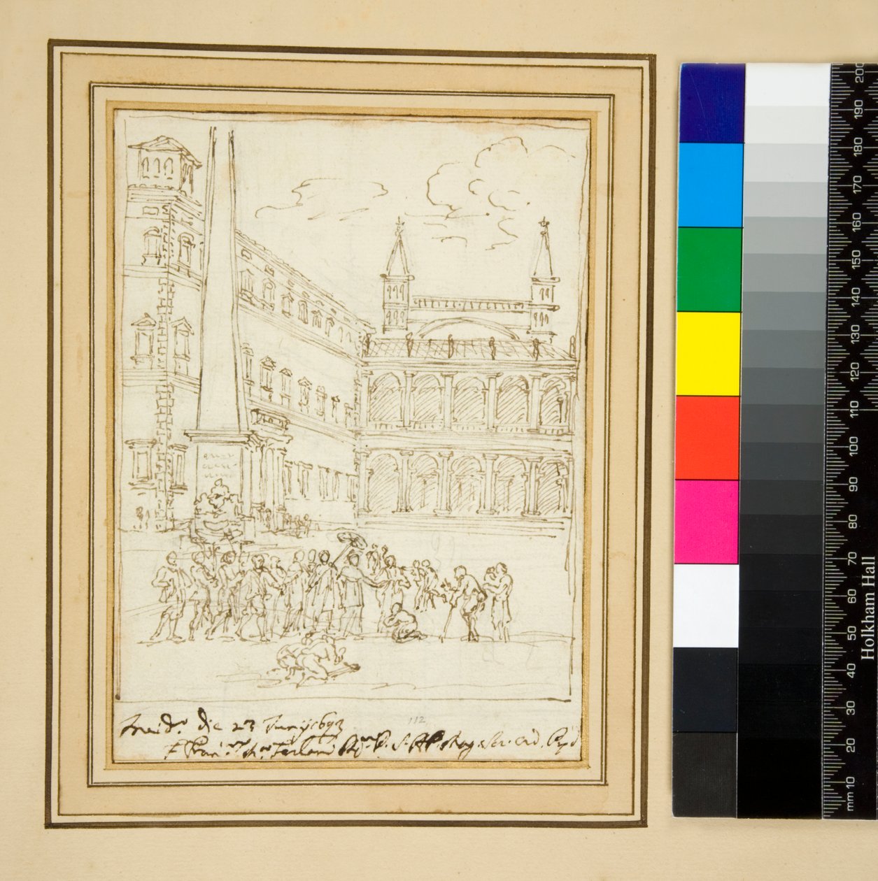 The side portico of the Lateran (pen) بواسطة بيترو سانتي بارتولي