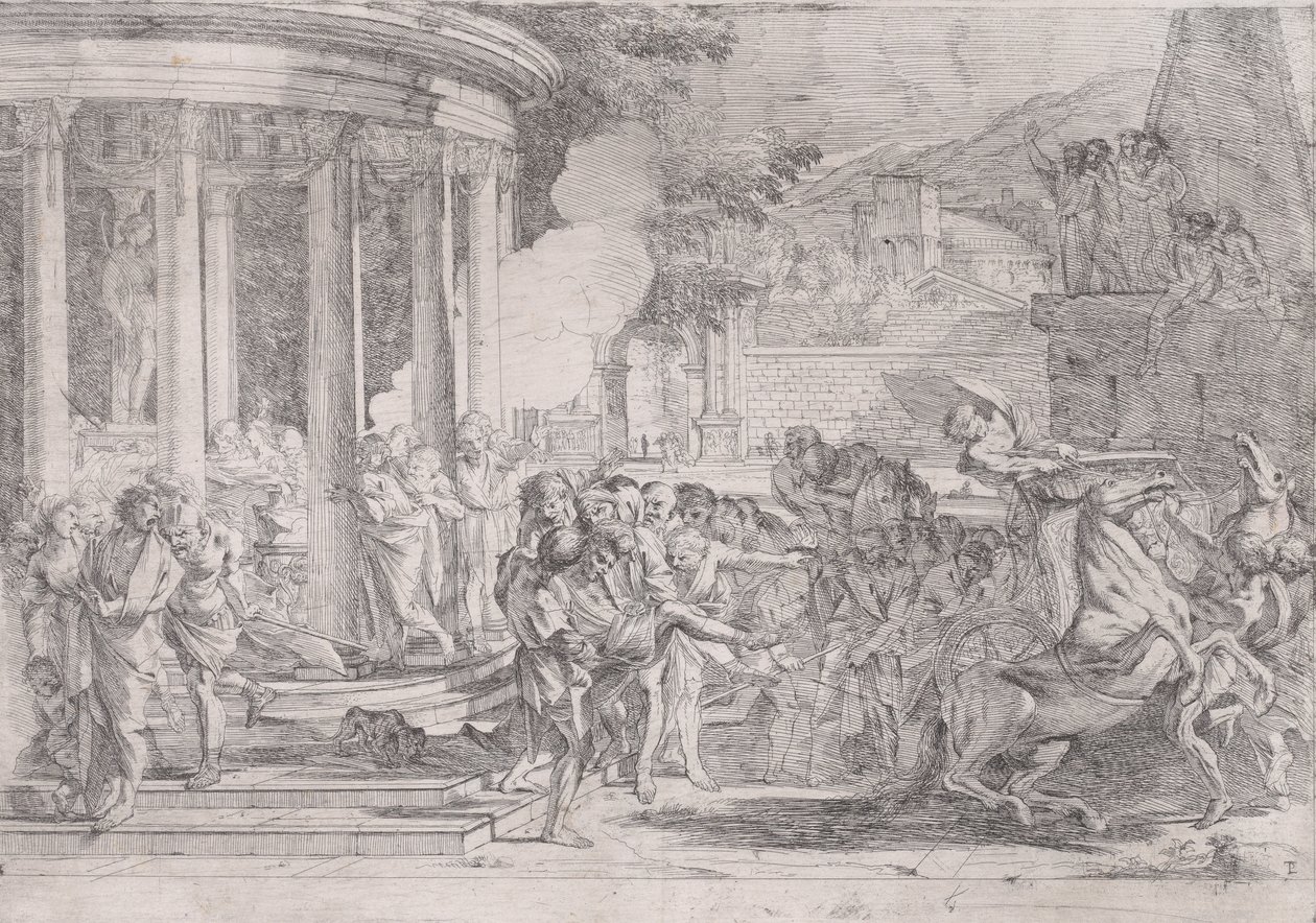 حمل Sinorix من معبد أرتميس محاولًا الهروب من آثار السموم ... ، كاليفورنيا. 1640. بواسطة بيترو تيستا