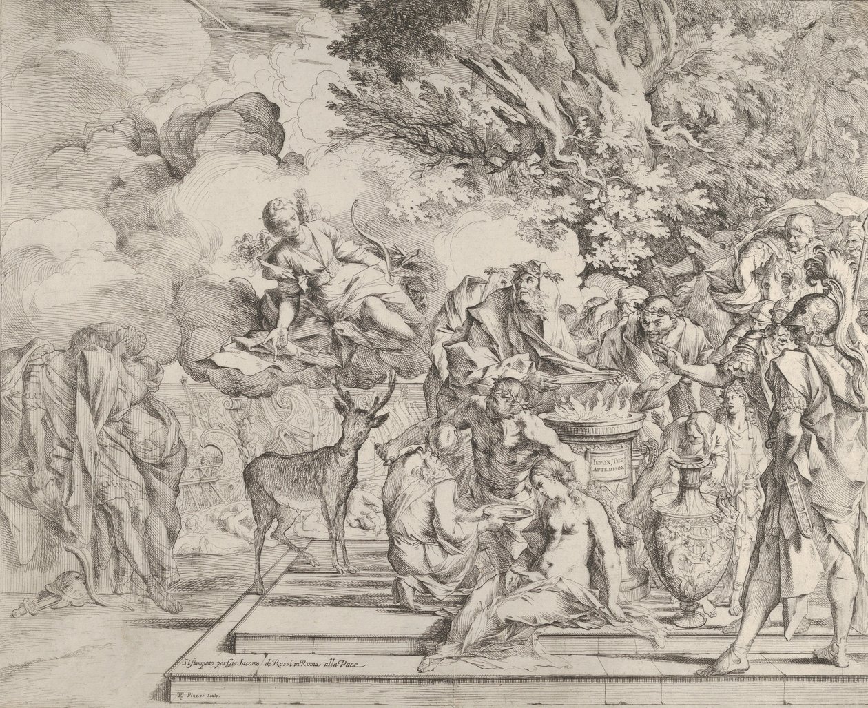 ذبيحة إيفيجينيا ، كاليفورنيا. 1640-42. بواسطة بيترو تيستا