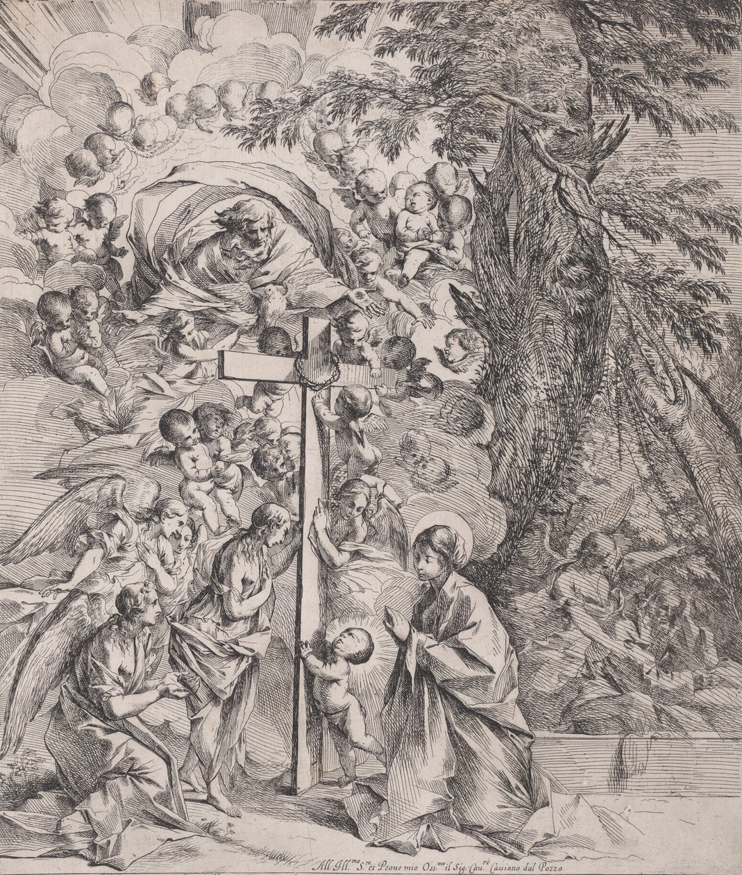 حلم القديس يوسف ، النائم عن اليمين ، العذراء والطفل من قبل cro ...، ca. 1635-37. بواسطة بيترو تيستا