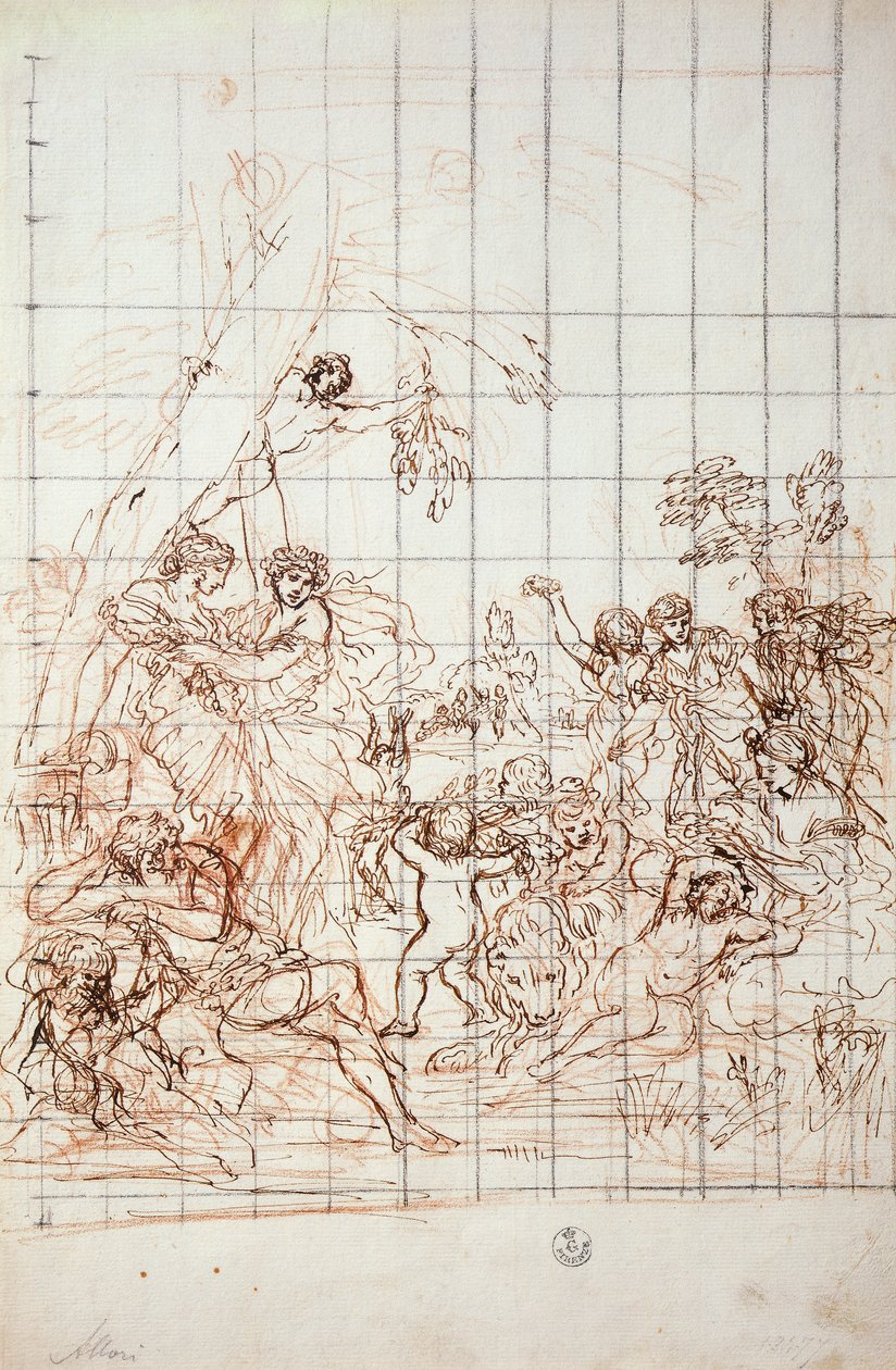 Study for the Golden Age fresco بواسطة بيترو دا كورتونا