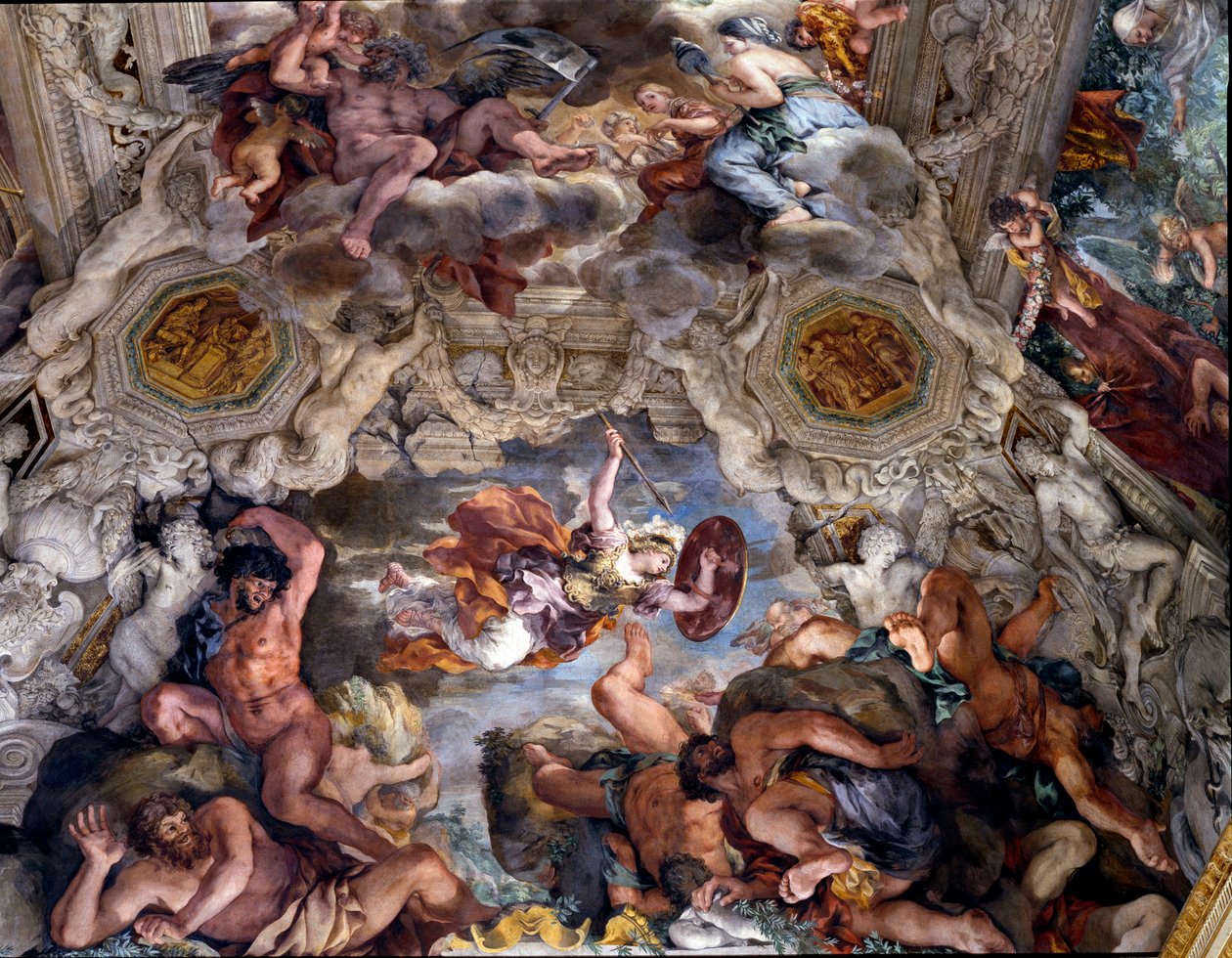 انتصار العناية الإلهية تفاصيل لوحة حجر كورتونا (Pietro Berrettini dit Pietro da Cortona بواسطة بيترو دا كورتونا