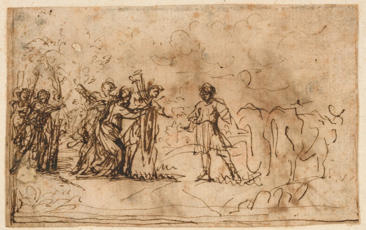 CIncinnatus تم استدعاؤه من الميدان ، دراسة لـ "Storia di Cincinnato" ، معرض لفيلا Sacchetti (الآن Chigi) ، Castelfusano بواسطة بيترو دا كورتونا