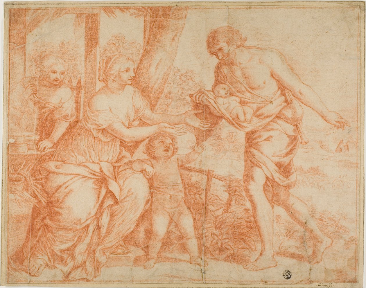 الرضع Oedipus أحضر إلى المنزل بواسطة Shepherd بواسطة بيترو دا كورتونا