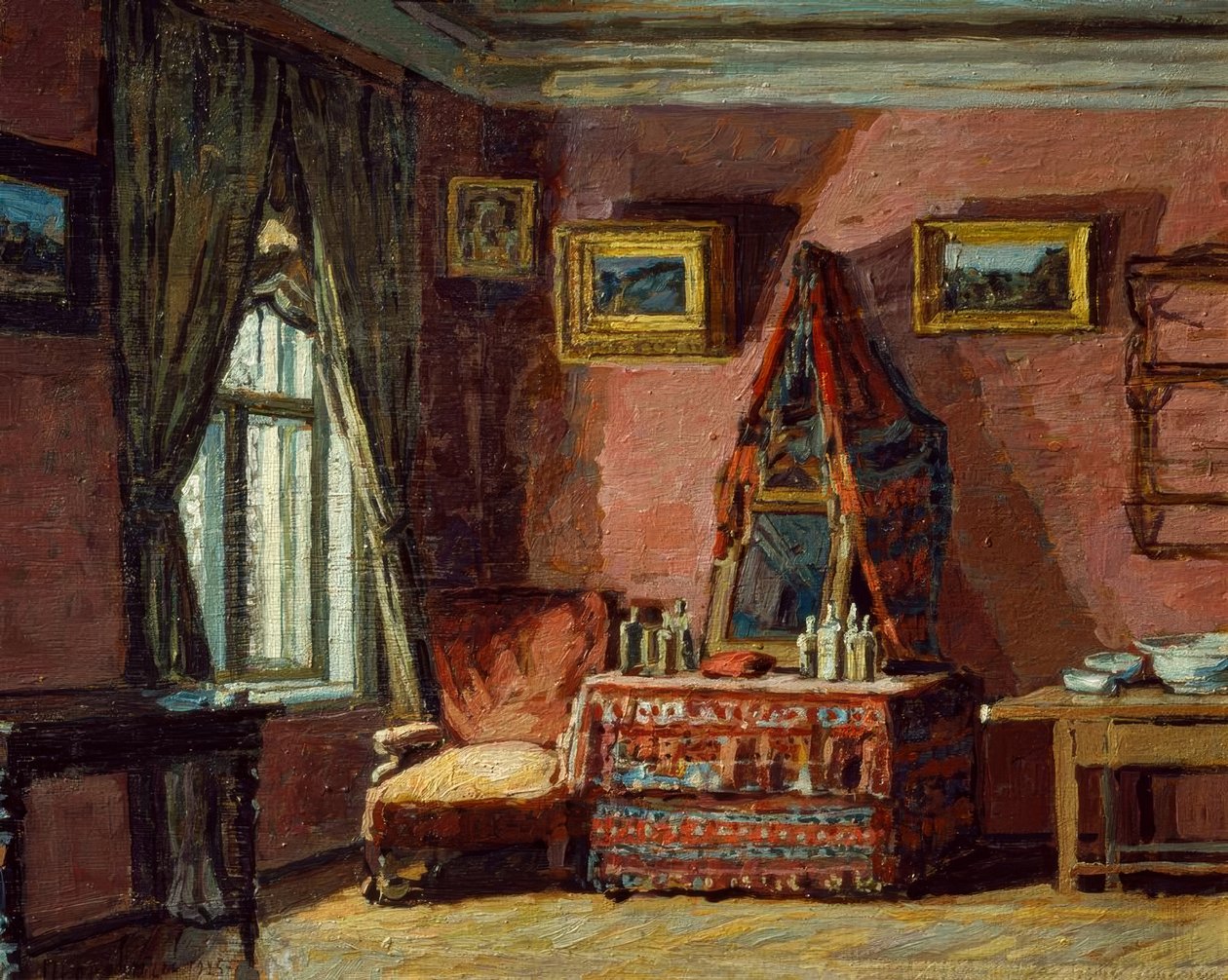 غرفة النوم في منزل الملحن Pyotr I. Tchaikov بواسطة Pyotr Ivanovich Petrovichev