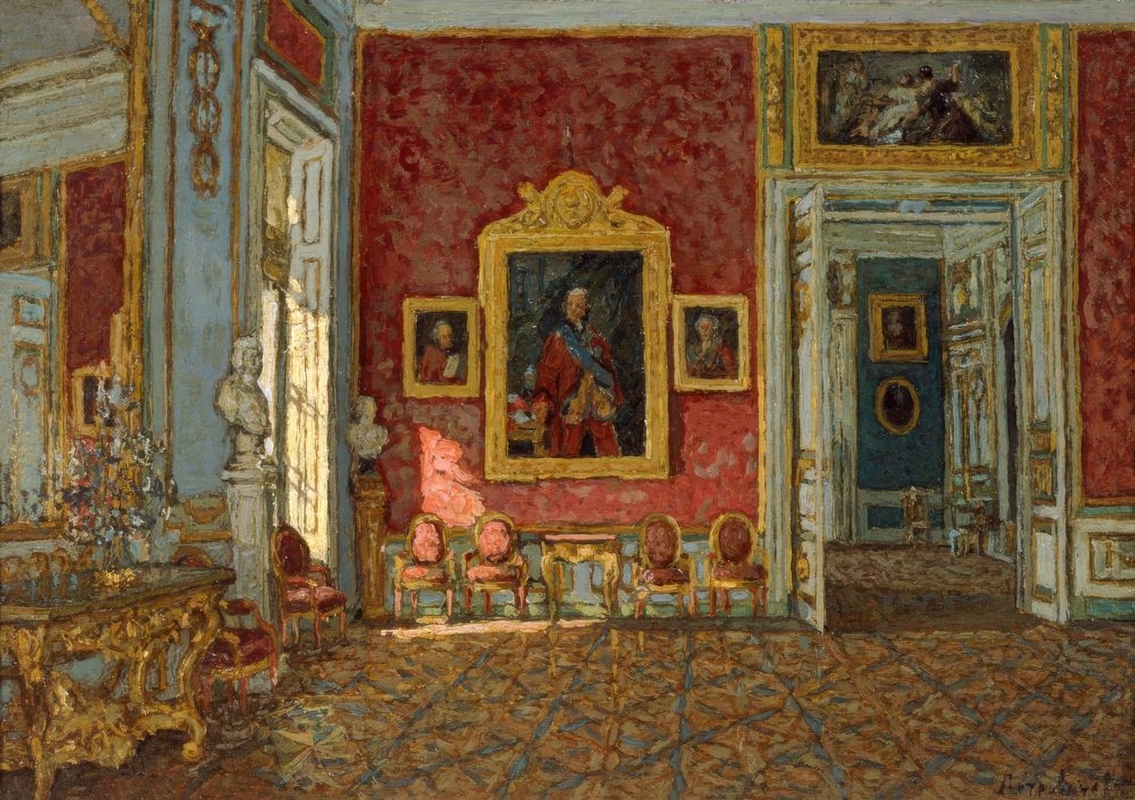 غرفة الاستقبال الأرجوانية في قلعة كوسكوفو بواسطة Pyotr Ivanovich Petrovichev