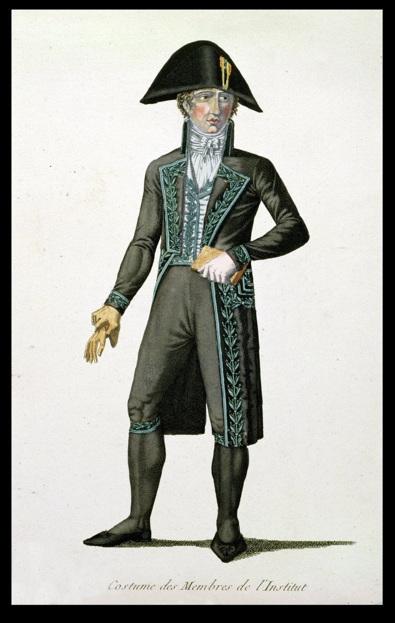 زي عضو في معهد فرنسا ، محفور من قبل لويس ف. شارون c.1802-10 بواسطة بواسون