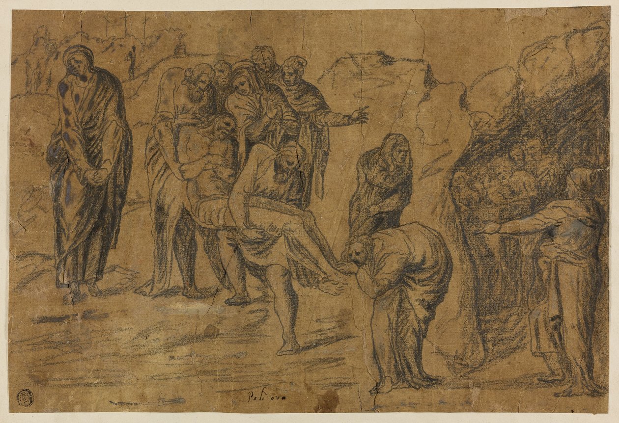 قبر المسيح بواسطة Polidoro da Caravaggio