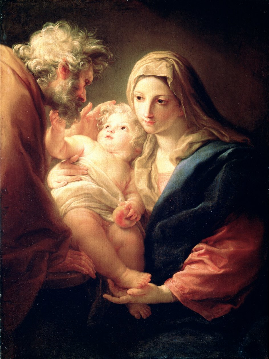 العائلة المقدسة ، 1740s. بواسطة بومبيو باتوني