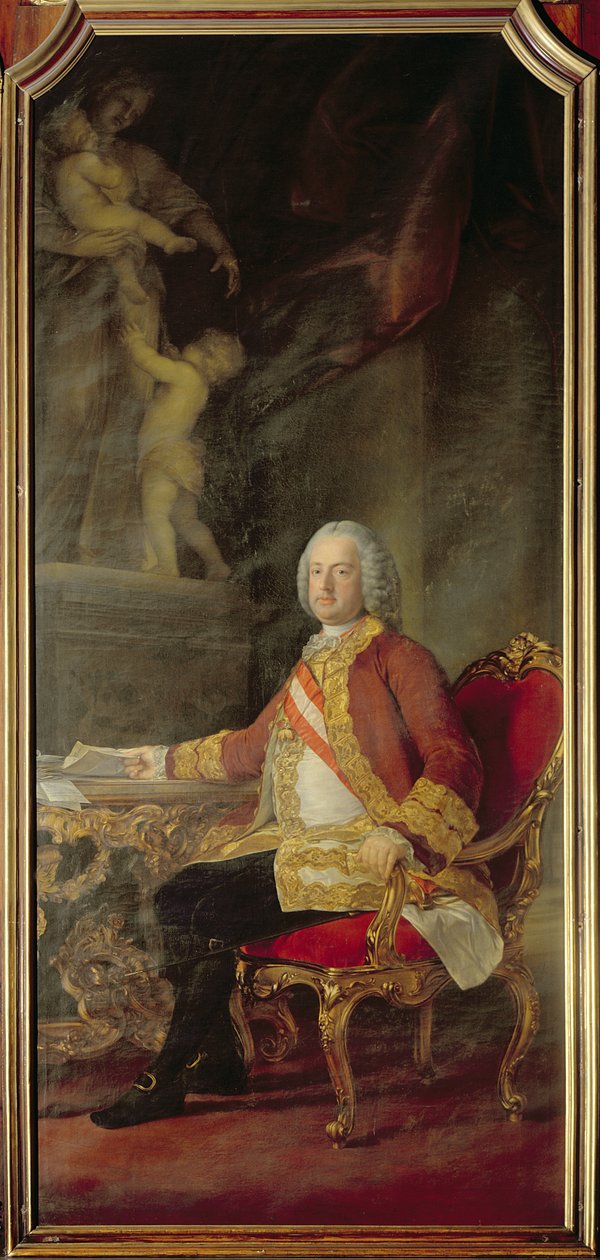 فرانسيس الأول الإمبراطور الروماني المقدس (1708-65) زوج الإمبراطورة ماريا تيريزا النمسا (1717-80) بواسطة بومبيو جيرولامو باتوني