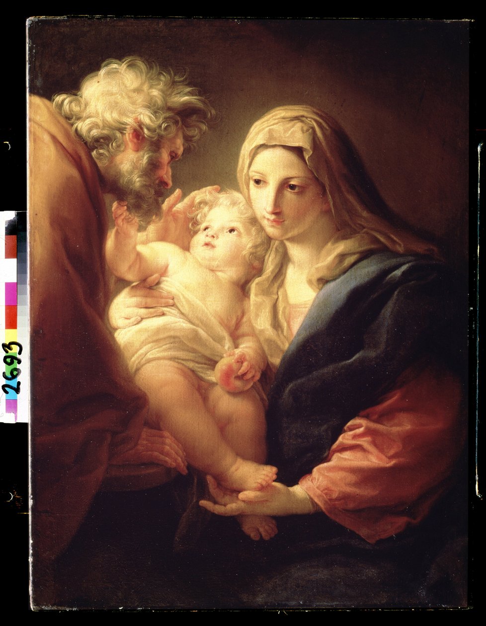 "العائلة المقدسة" (العائلة المقدسة) لوحة رسمها بومبيو جيرولامو باتوني (1708-1787) حوالي 1740 متحف بوشكين ، موسكو بواسطة بومبيو جيرولامو باتوني